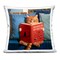 Stupell Industries Cat Reading Funny Book Decorative Printed Throw Pillow, design by Lucia Heffernan, 18 x 7 x 18